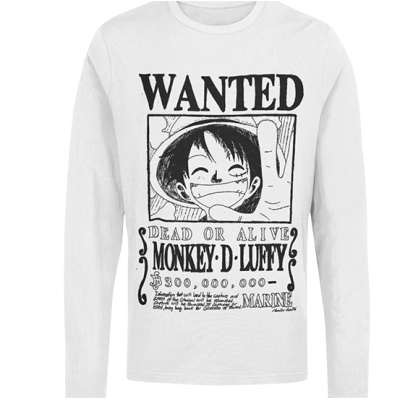 LONGSLEEVE ONE PIECE WANTED LUFFY